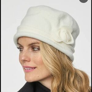 Parkhurst Spencer Wool Cloche Hat Ivory